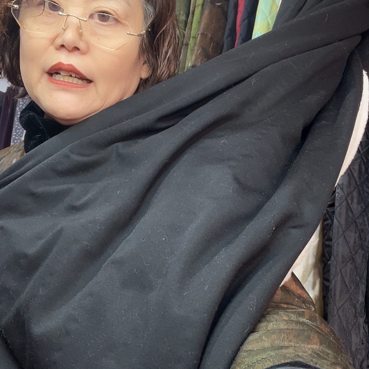 黑色絮片1.1米棉裤面料