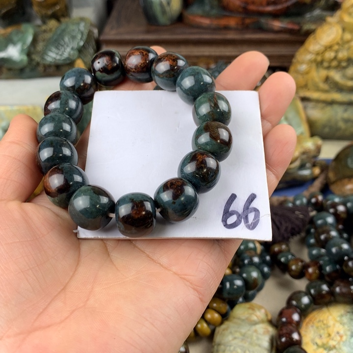 岫岩河磨玉（透闪石质玉）手串未镶嵌爱*知