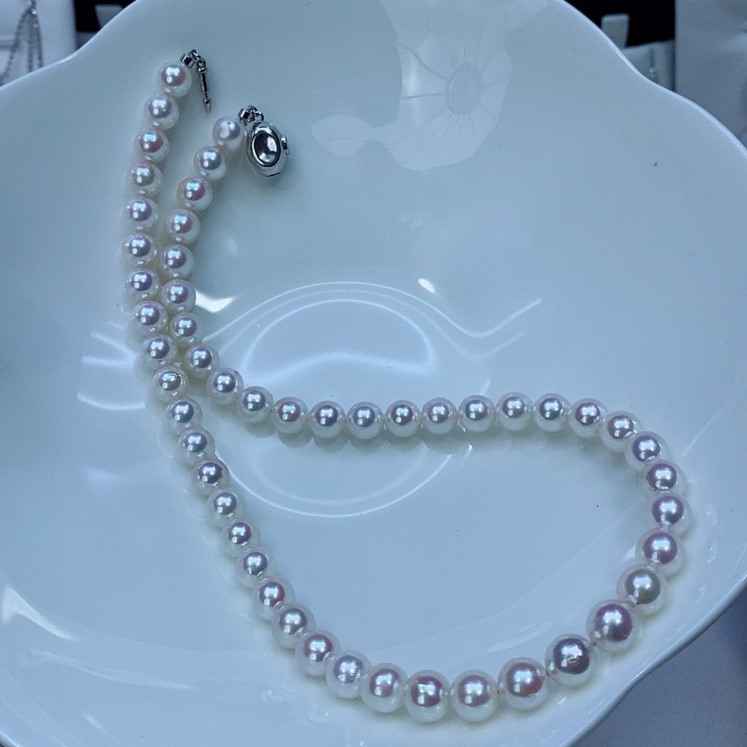 海水珍珠颈饰银S925镶嵌