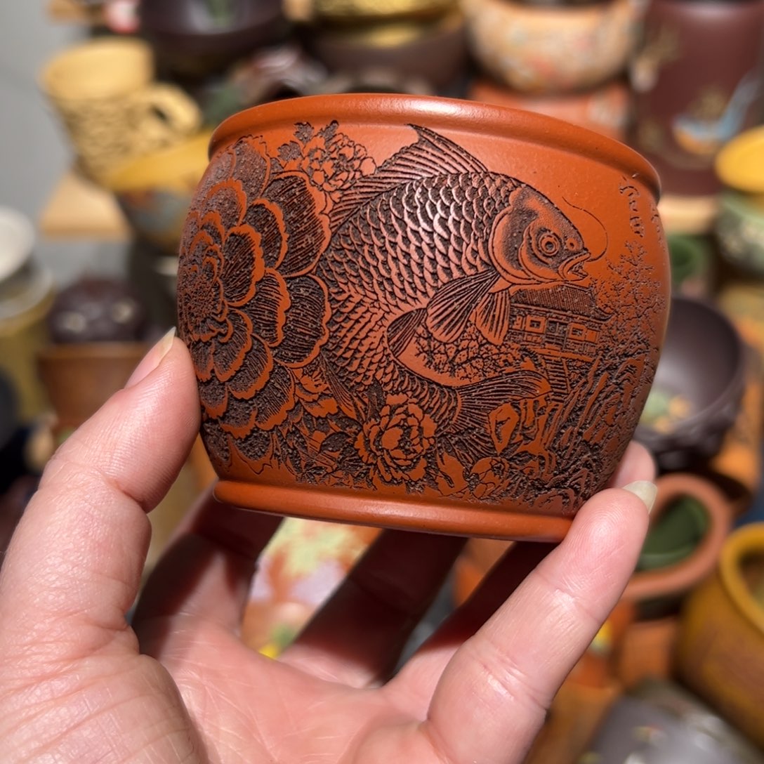 紫砂茶杯宜兴紫砂主人杯