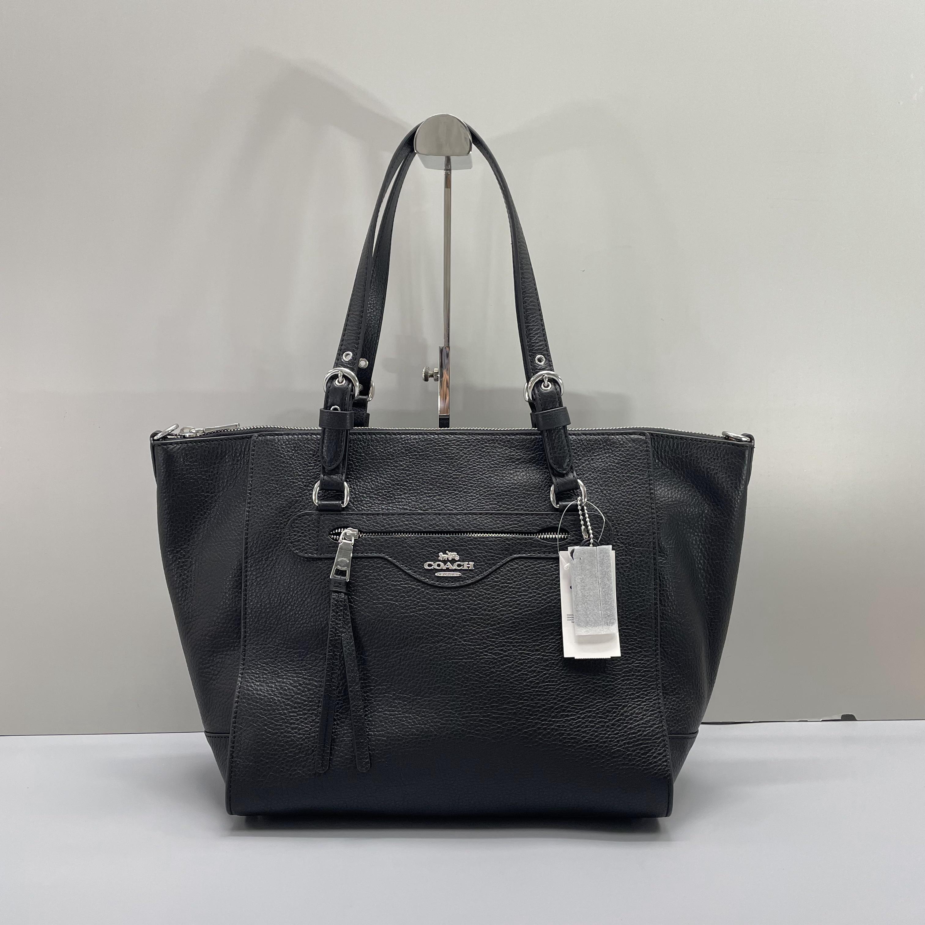 99新 COACH/蔻驰 小林/黑色大托特包30*27*16cmA071811