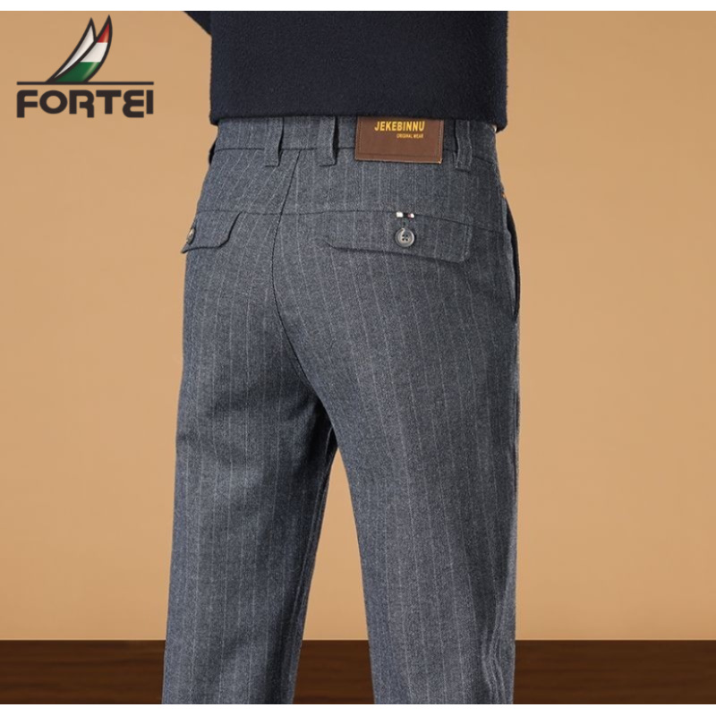 【梭织棉纤维抗皱/老钱风】富铤/Fortel秋冬新款男士直筒宽松高端商