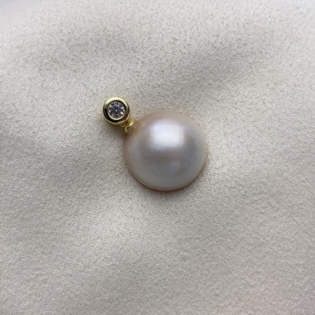 【闪购商品】拼合珍珠（马贝珠）颈饰银S925镶嵌