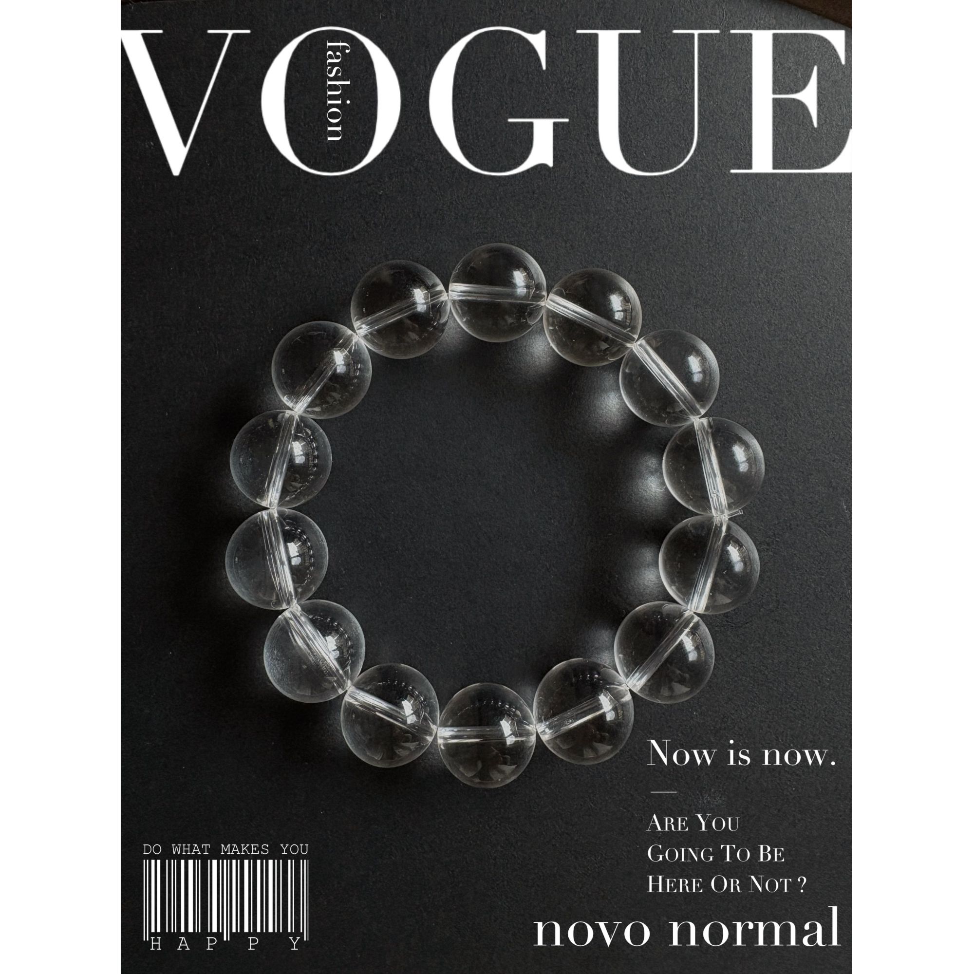 天然净体原矿石白水晶高级时尚安康手串百搭