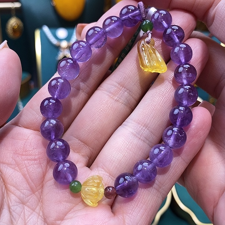 紫晶手串未镶嵌手串