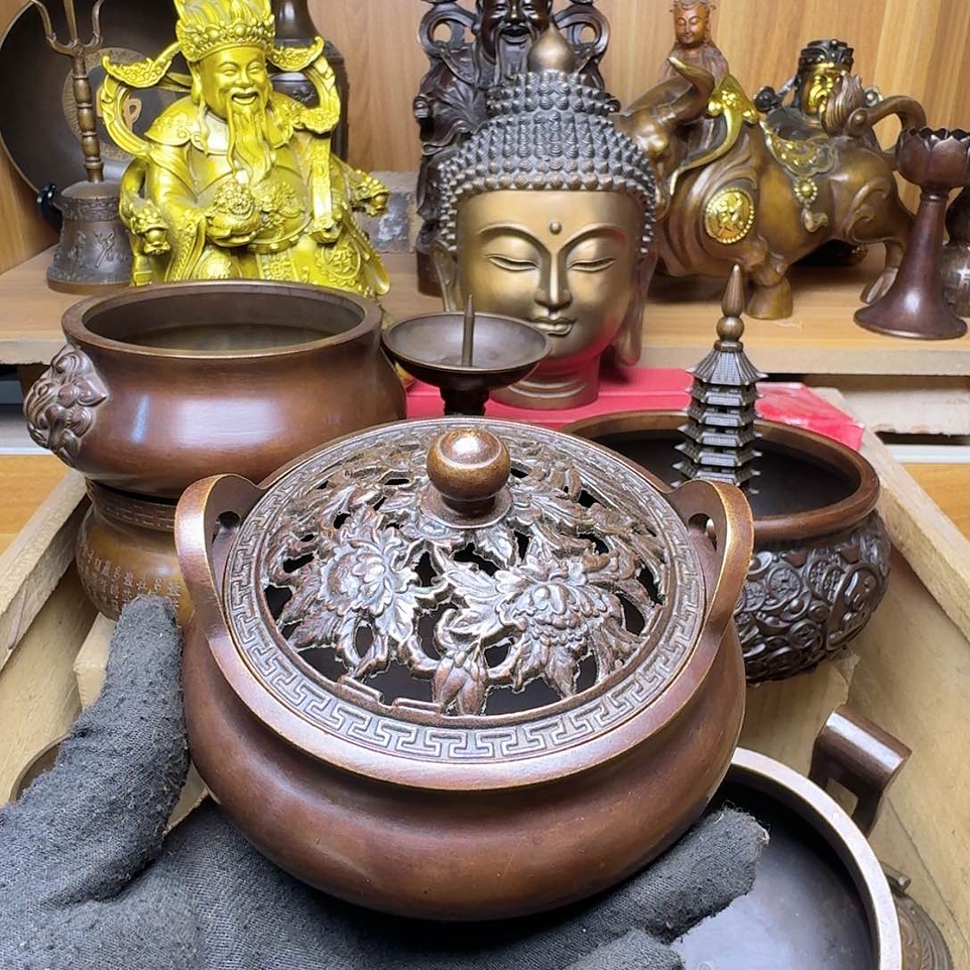 熏香炉家用供香炉纯铜工艺品摆件