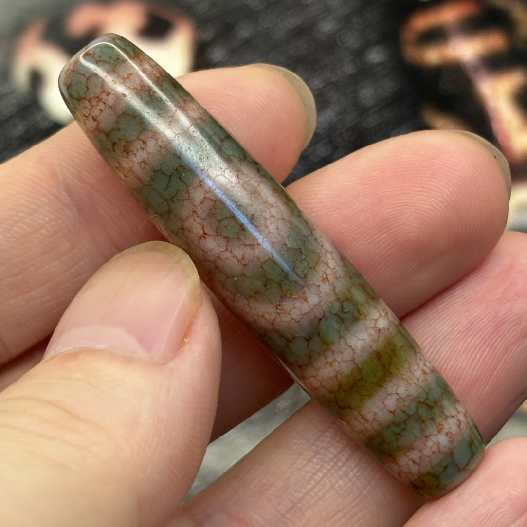 纯手工如意二眼天珠锁骨链吊坠