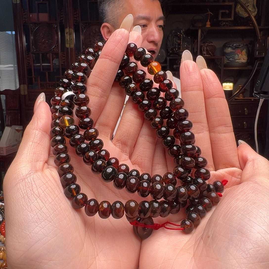 琥珀裸石未镶嵌抚顺琥珀20161。9mm