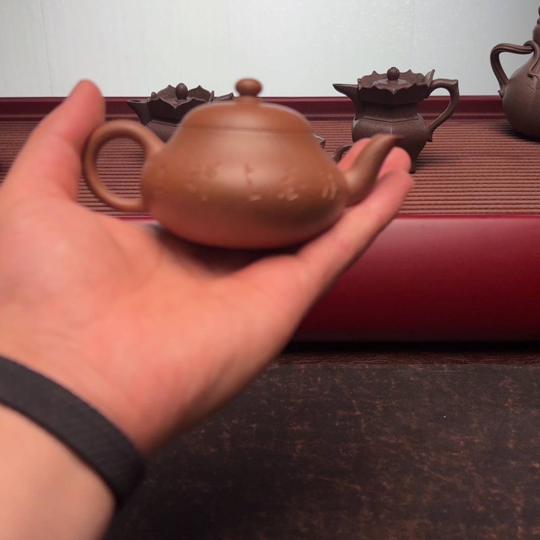 茶壶紫砂青段退火120cc矮梨