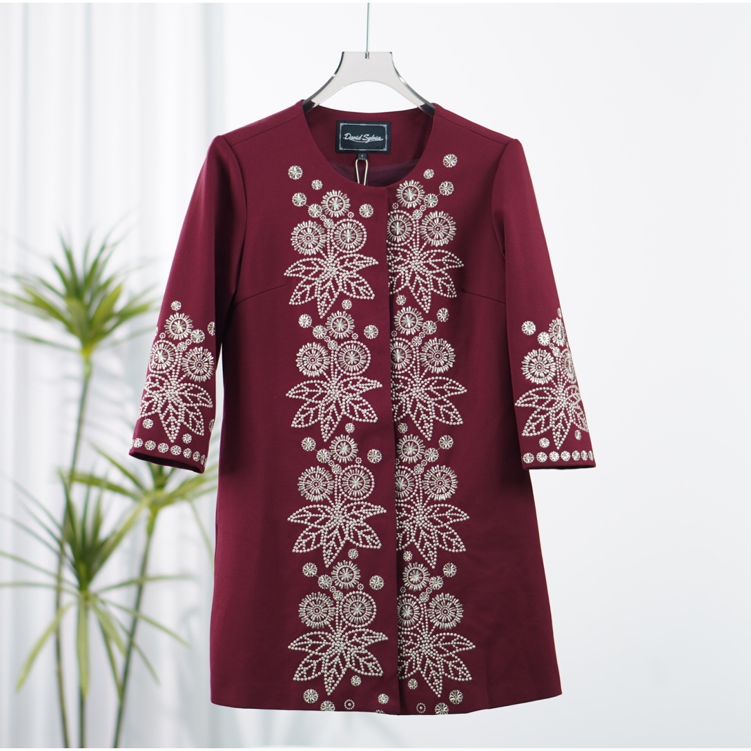 黛系列   Z728  女装简约时尚外套红色006