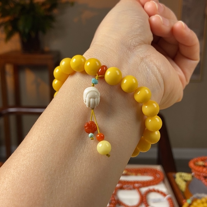 琥珀手链未镶嵌蜜蜡手串9