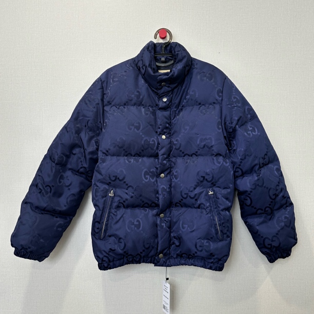 99新 GUCCI/古驰 满印蓝色羽绒服 尺码：44 11625