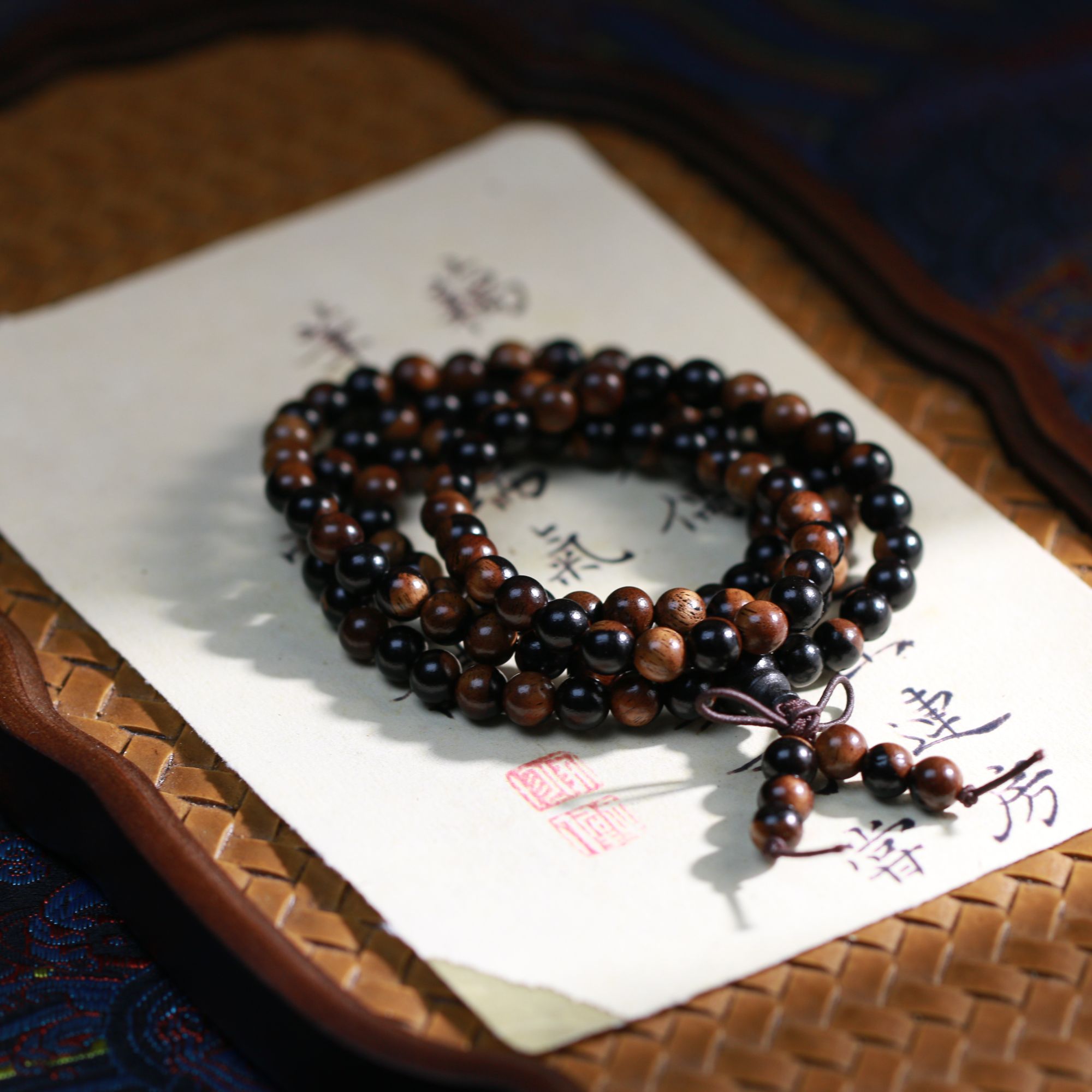 【曹总文玩】芽庄沉香木串（多样性发其一)CX155