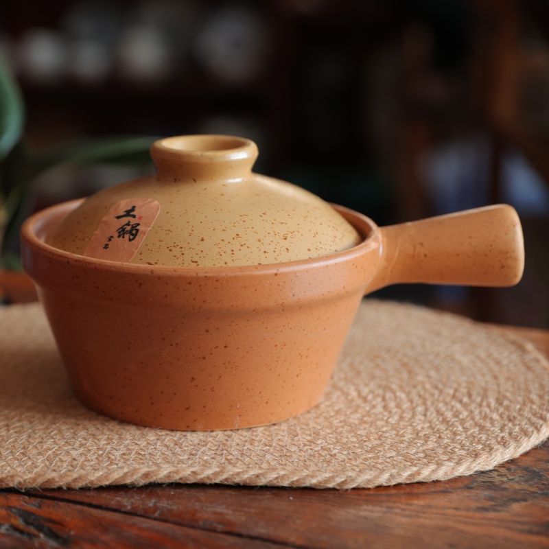 单柄砂锅家用煤气火燃气灶明火干烧煲米粉米线煲仔饭小砂锅煮面锅