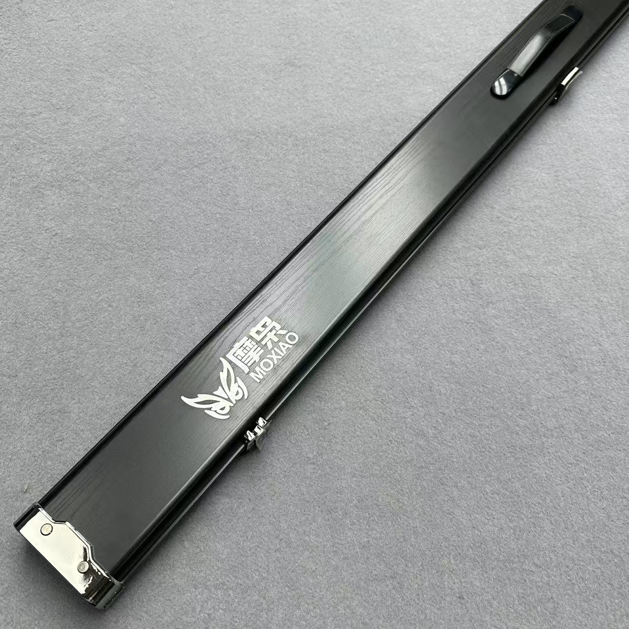 摩枭三槽台球杆盒-航空铝材质-180°平开-方形锁-抗压耐磨