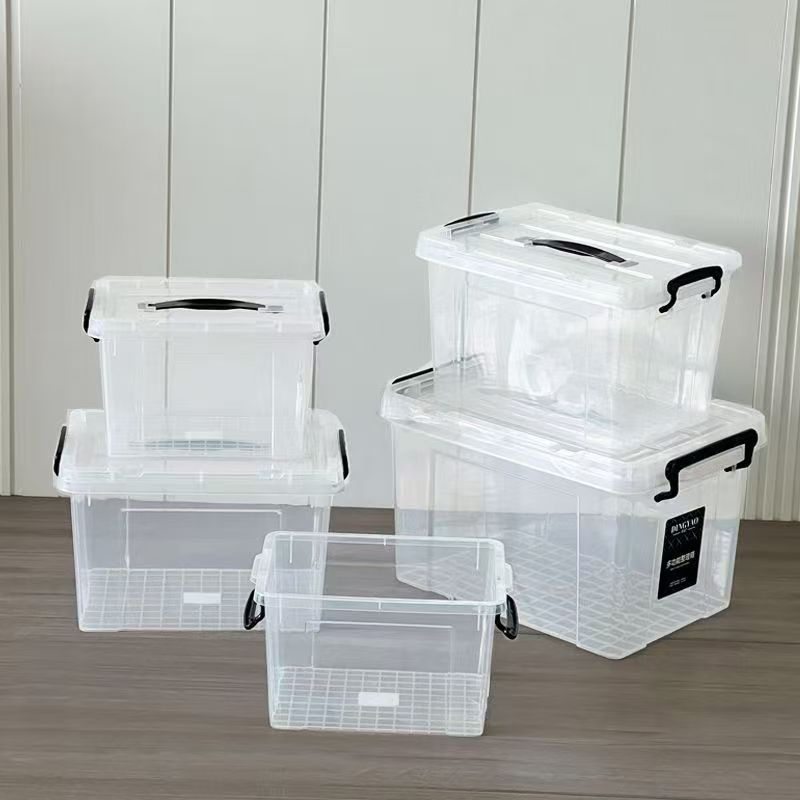 长家居百货收纳箱透明加厚大容量塑料整理箱快递