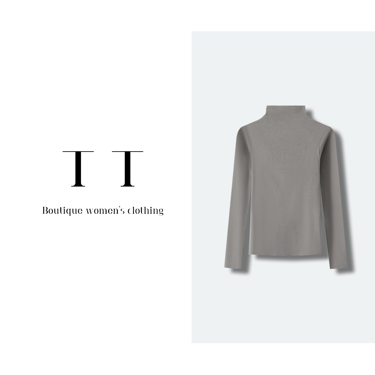 冬季新款加绒加厚半高领棉内搭上衣长袖T恤A564-Y2880