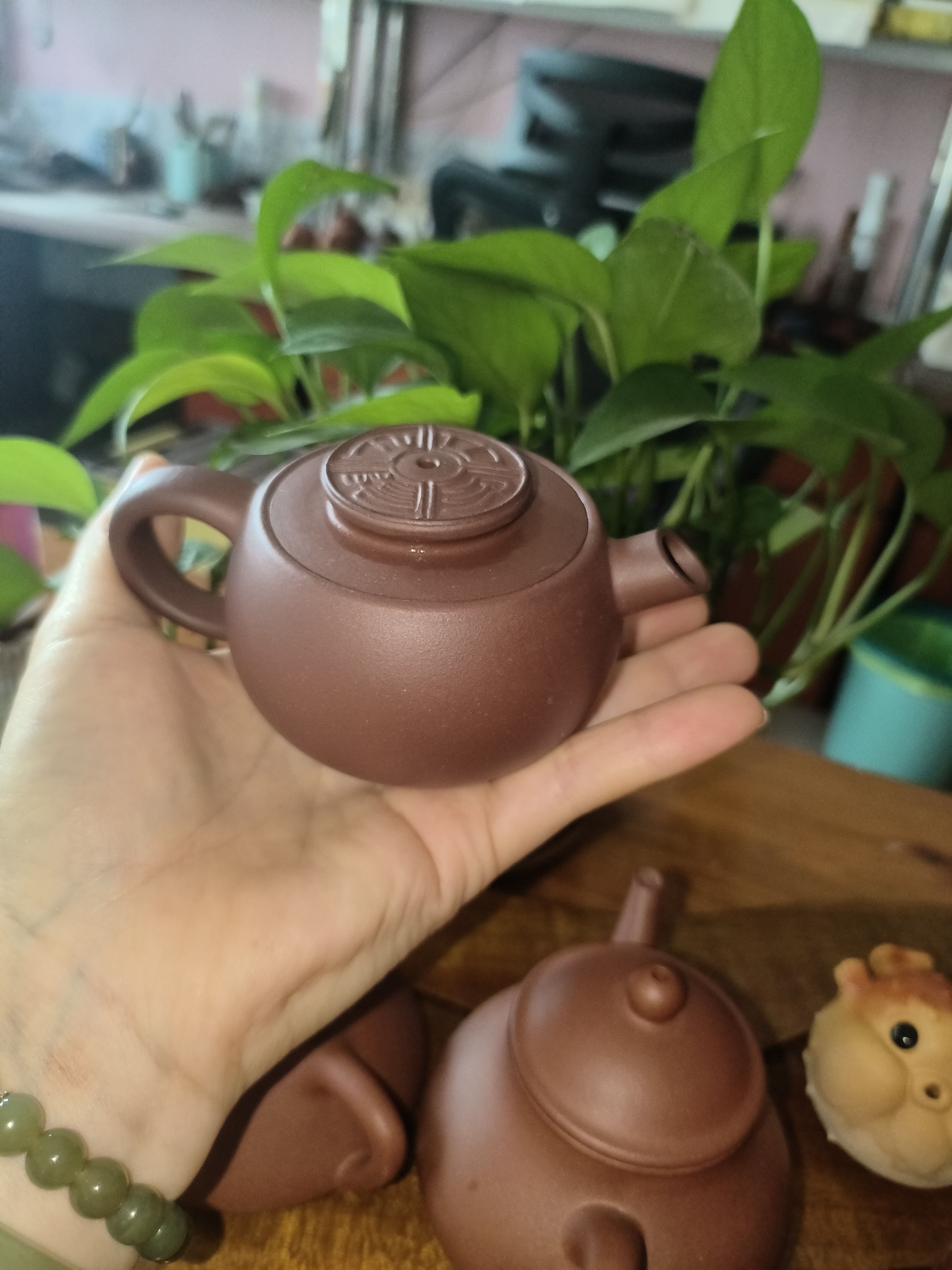原矿紫砂，巨轮珠140cc
