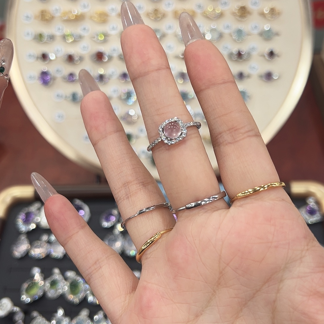 Y****烟晶戒指银S925镶嵌