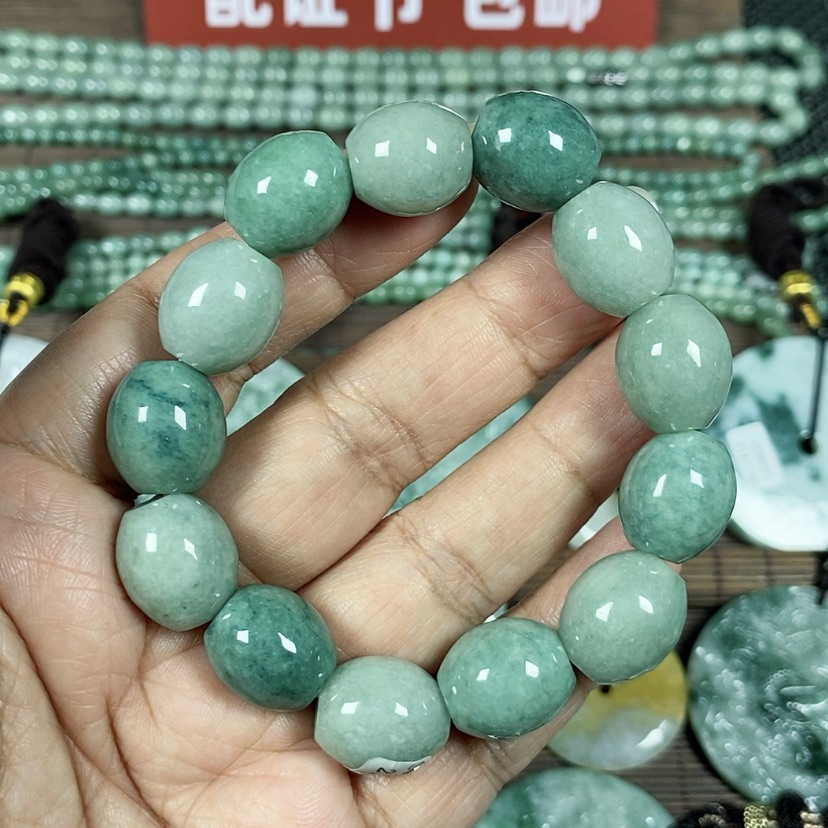 【闪购商品】翡翠颈饰未镶嵌玉手链男款卡13.8