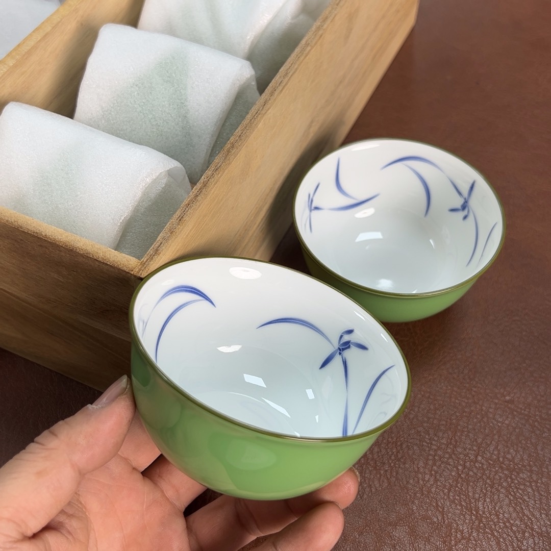 陶瓷香兰五杯原盒