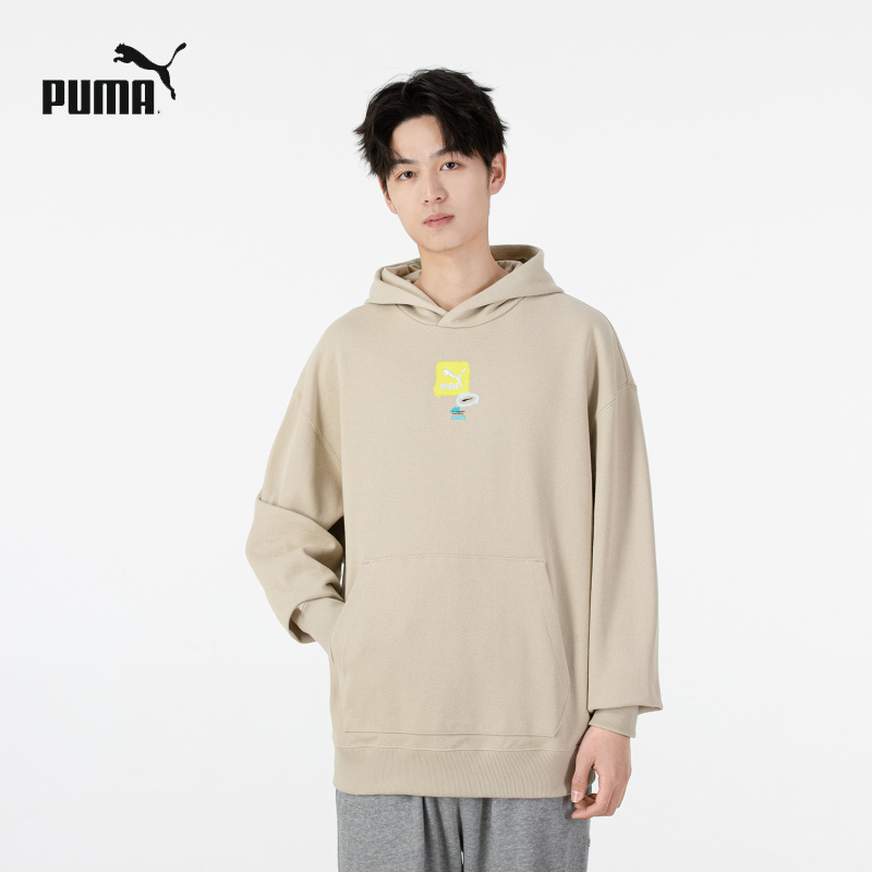 PUMA彪马卫衣男装春季新款Oversize休闲上衣时尚连帽套头衫536061