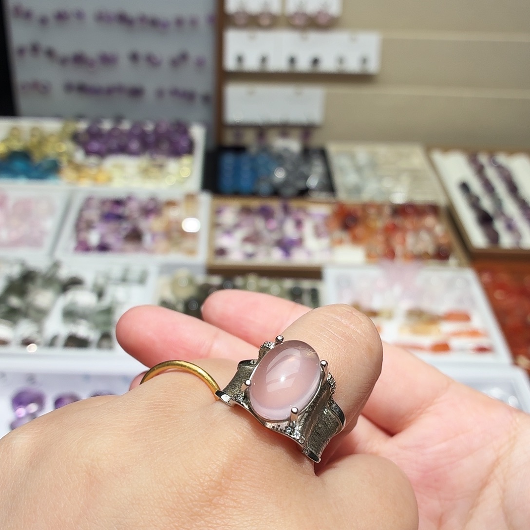 吊坠(不含链)未镶嵌水晶粉水 蝴蝶结 成品 戒指