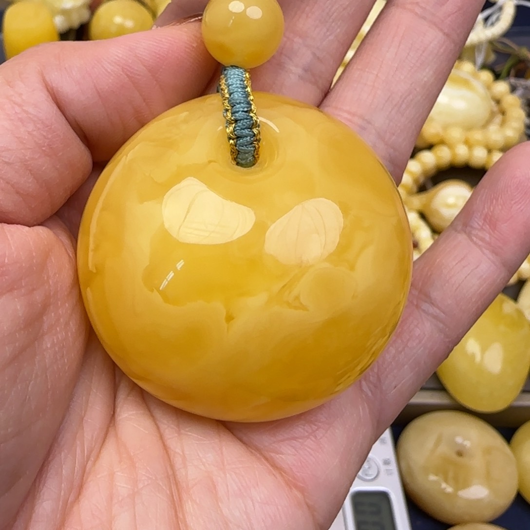 蜜蜡颈饰未镶嵌天然蜜蜡
