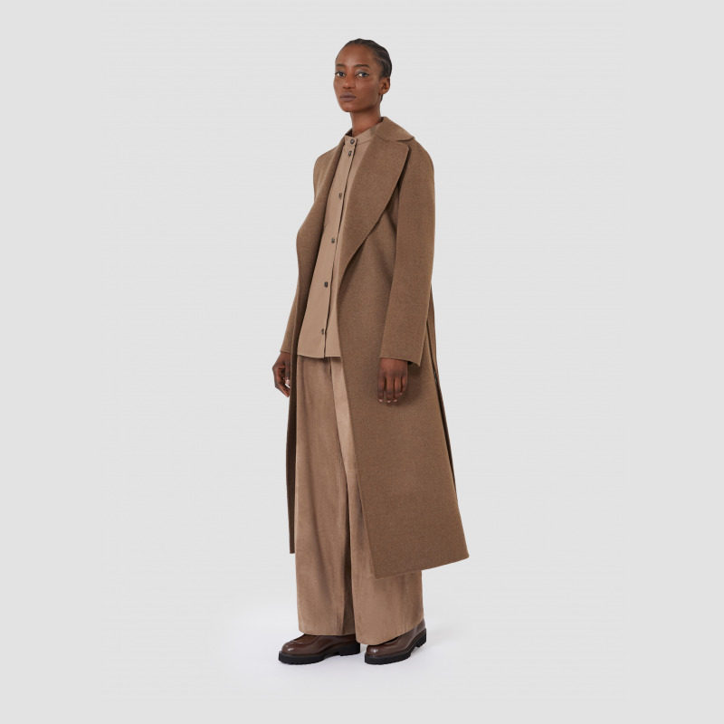 MaxMara 2025早秋新品女装绵羊毛长袍大衣9016045306
