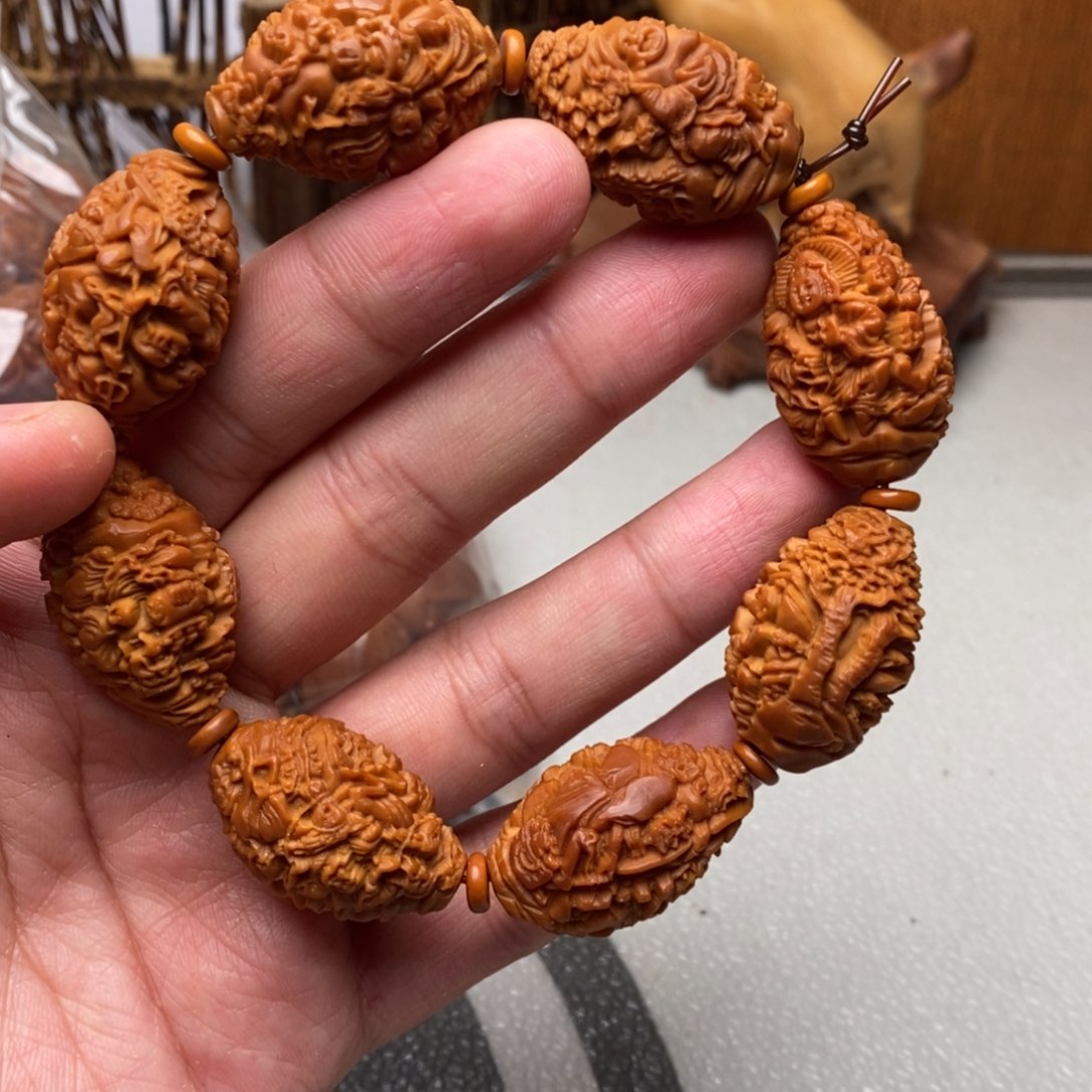 橄榄核手串/手链橄榄核雕刻工艺宇