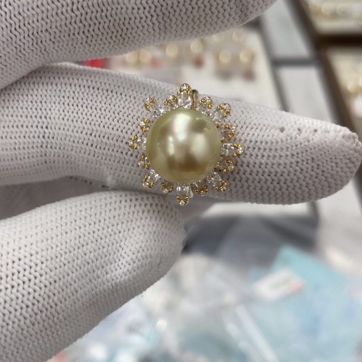 银S925镶嵌海水珍珠手绳