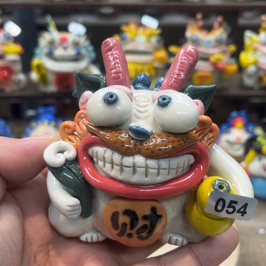 陶瓷纯手工抽象陶瓷摆件微瑕054