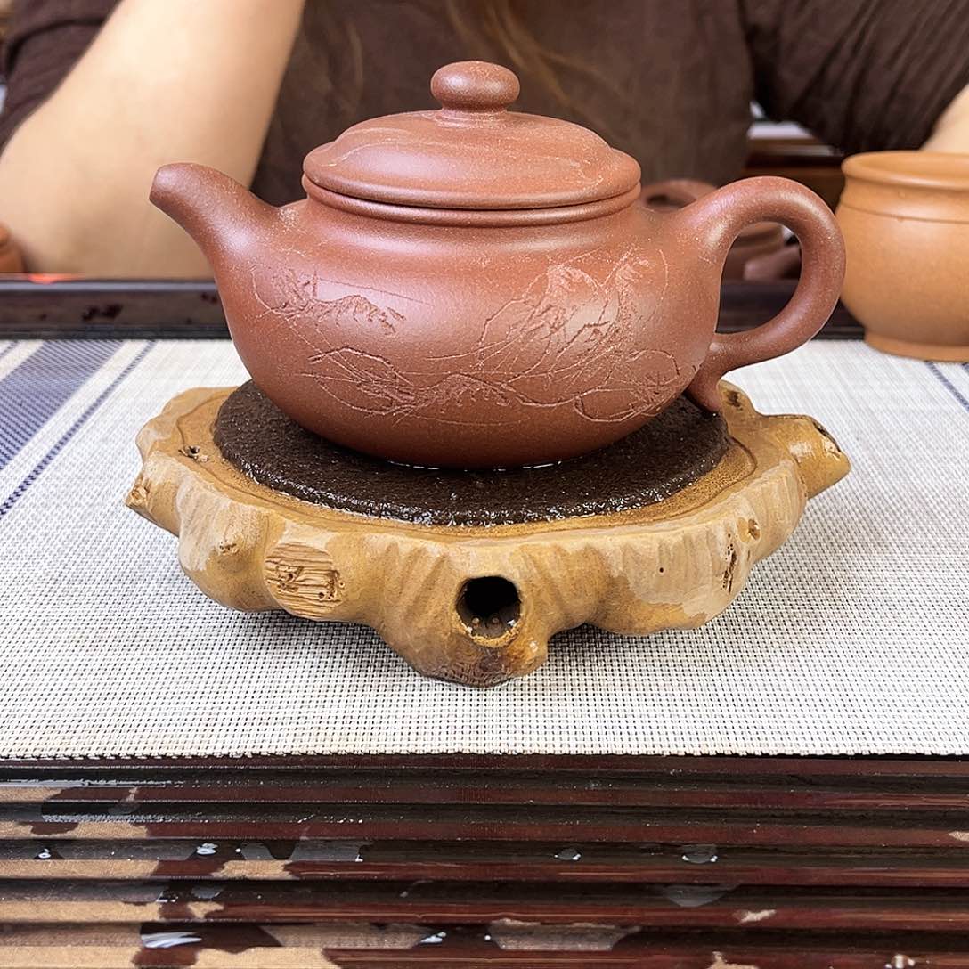 紫砂茶壶宜兴紫砂底槽青40目300c c