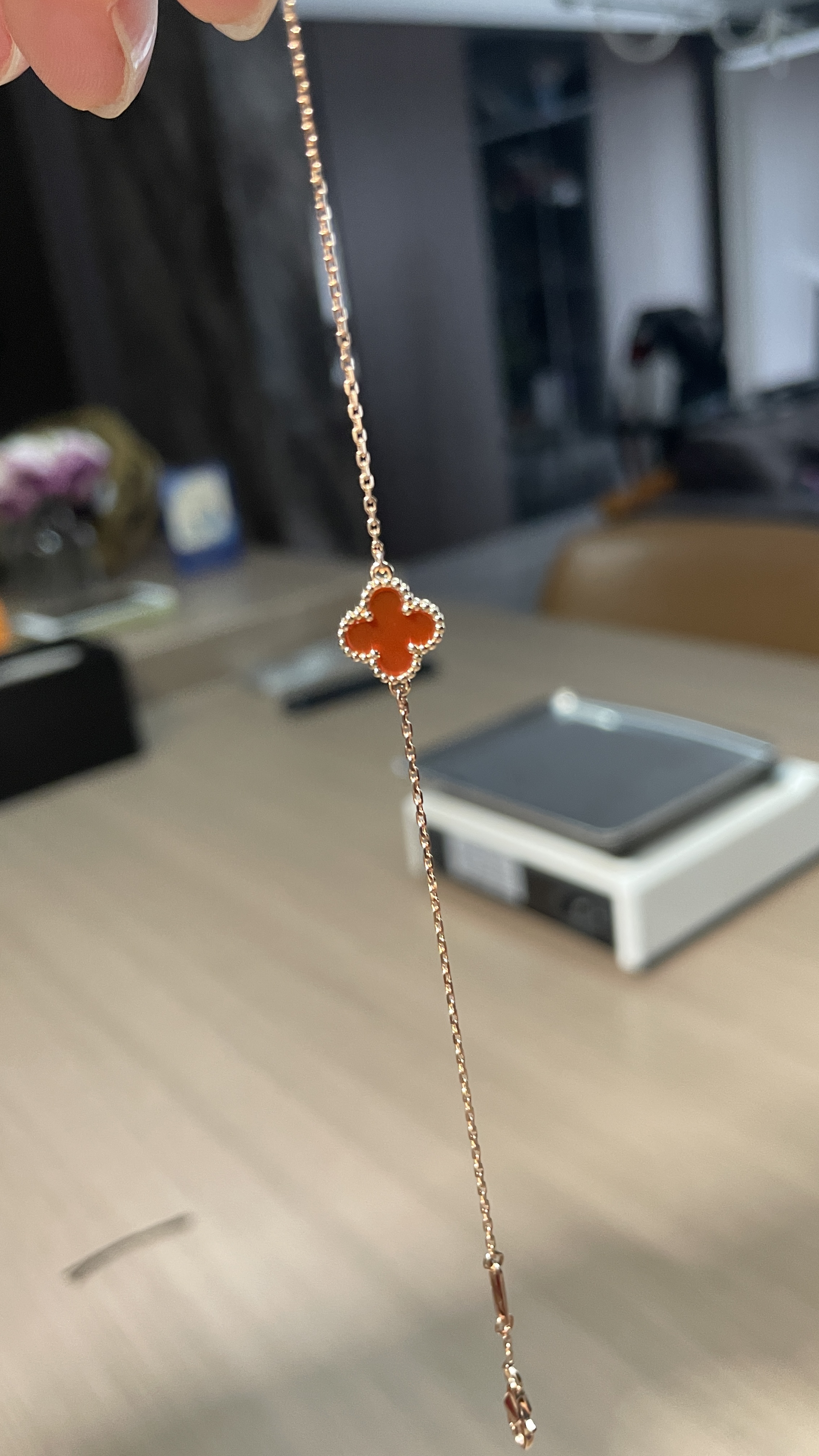 18k金mini四叶草手链