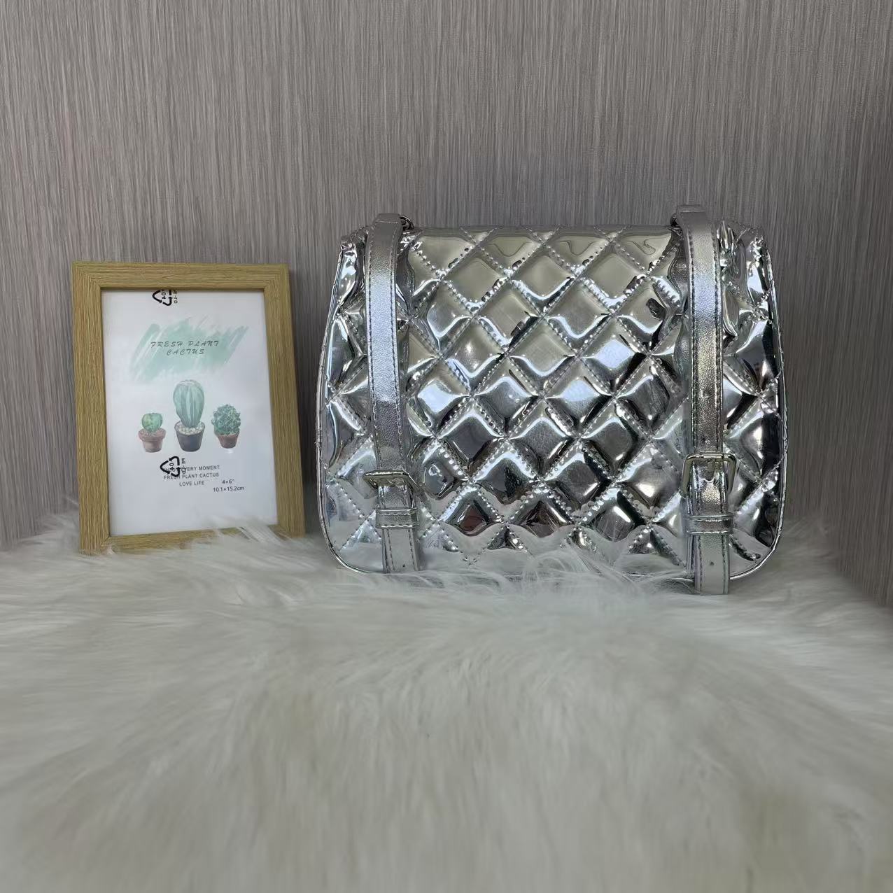 小香风字母单肩包手提包斜挎包时尚经典贵气E11