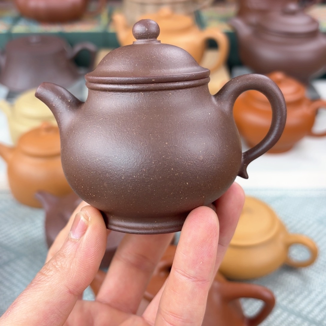 紫砂茶壶潘壶 紫泥 125cc