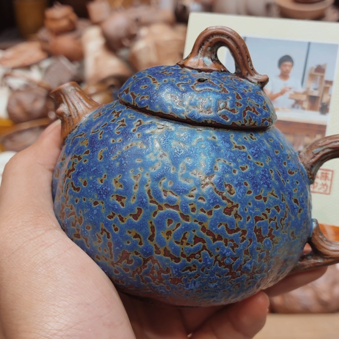 柴烧老岩泥手工茶壶器皿