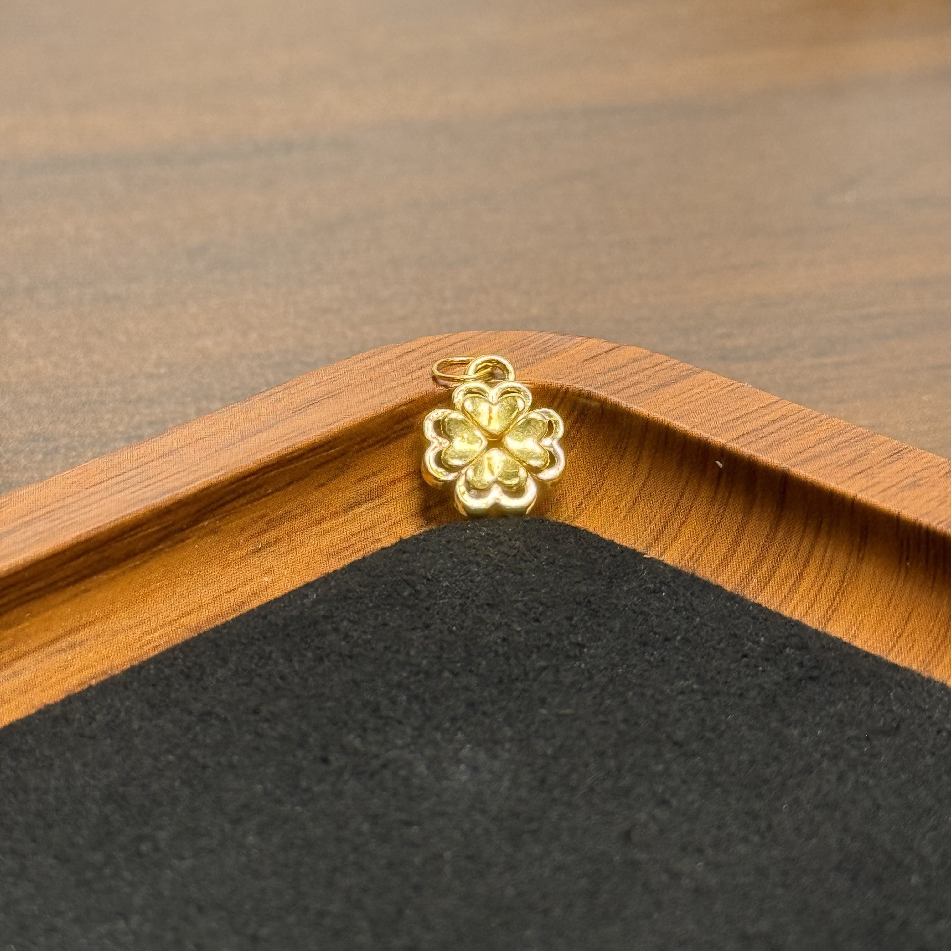 珍锦缘足金999 双层四叶草吊坠 5D工艺 0.29