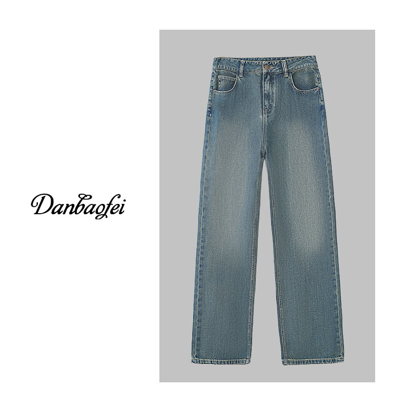 【ZHOU】“高绿牛”百棉复古美式牛仔裤直筒裤DB8030