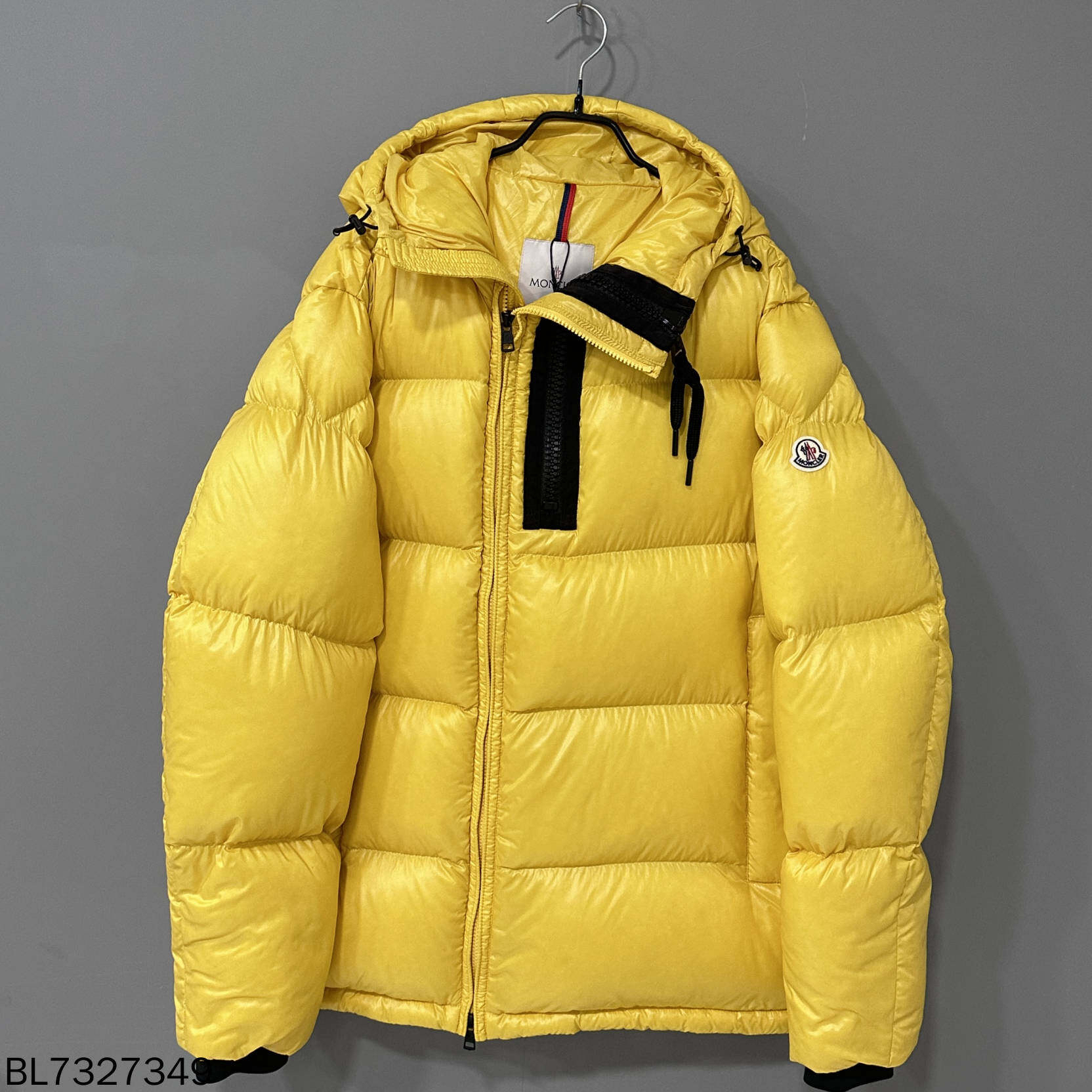 99新 MONCLER Guitry系列黄色双拉链羽绒服/5码/27349