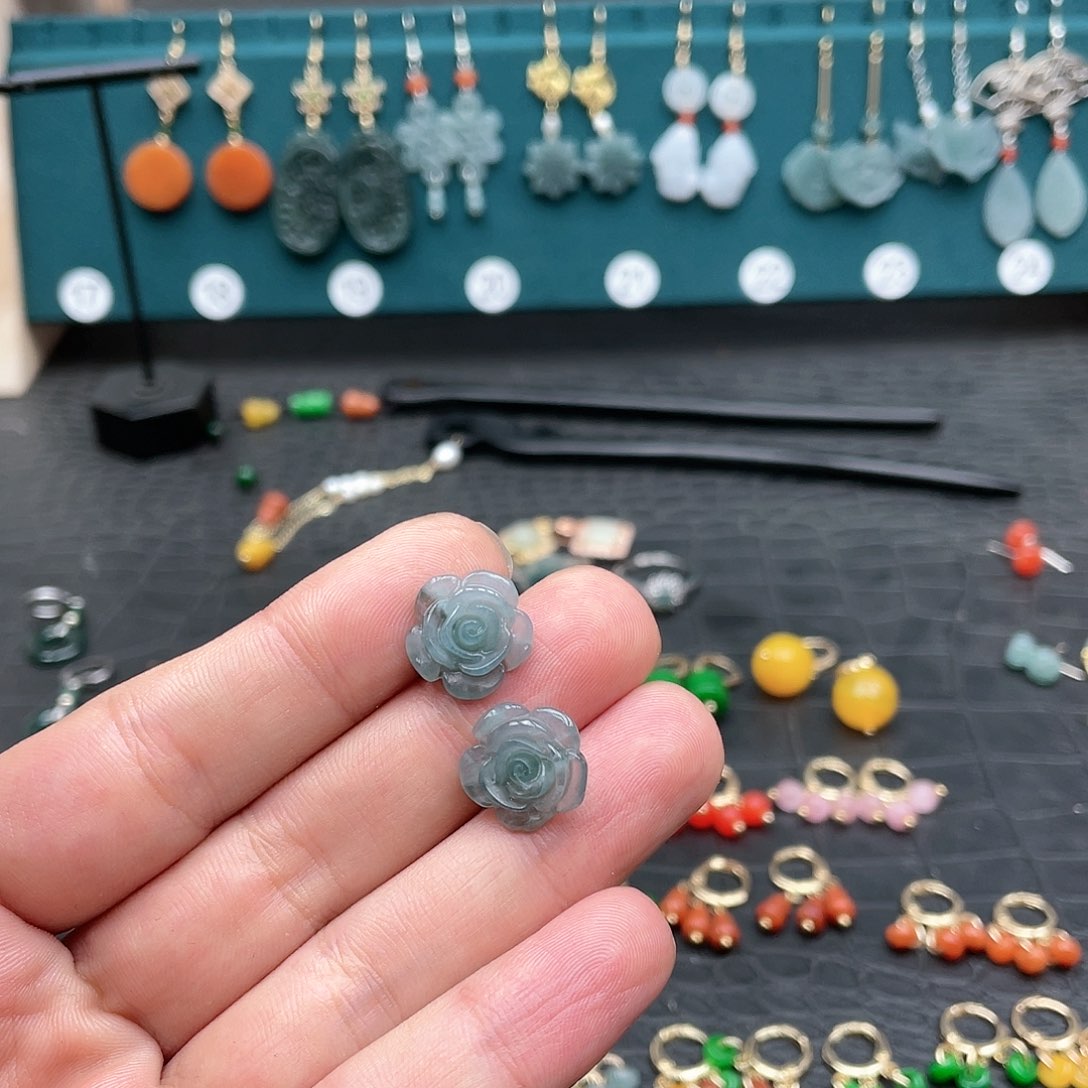 未镶嵌翡翠耳饰0085