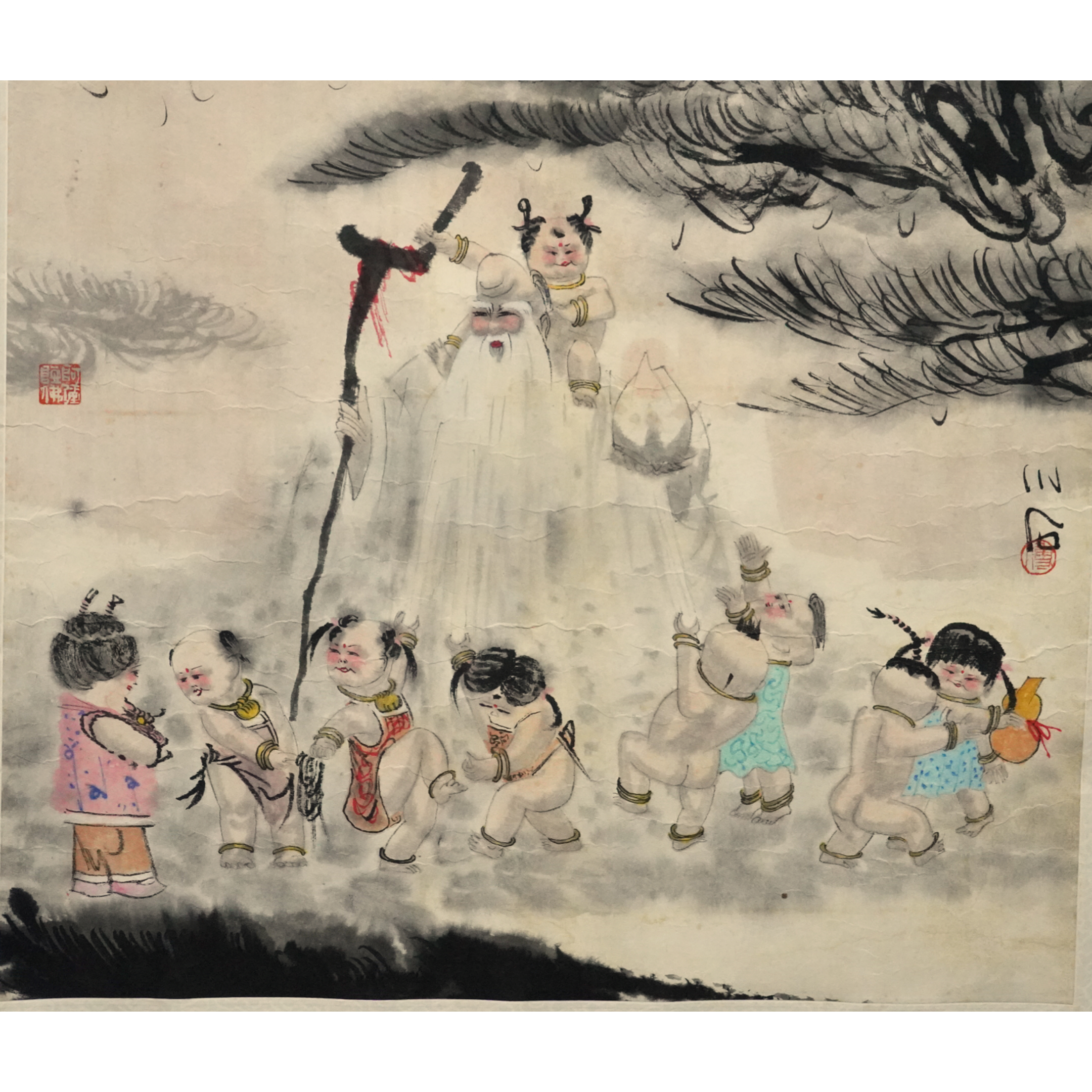 文华丹青 傅小石 多子多寿