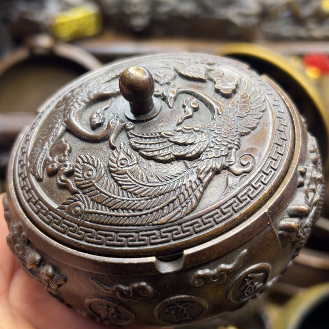 铜摆件欢迎欢迎你