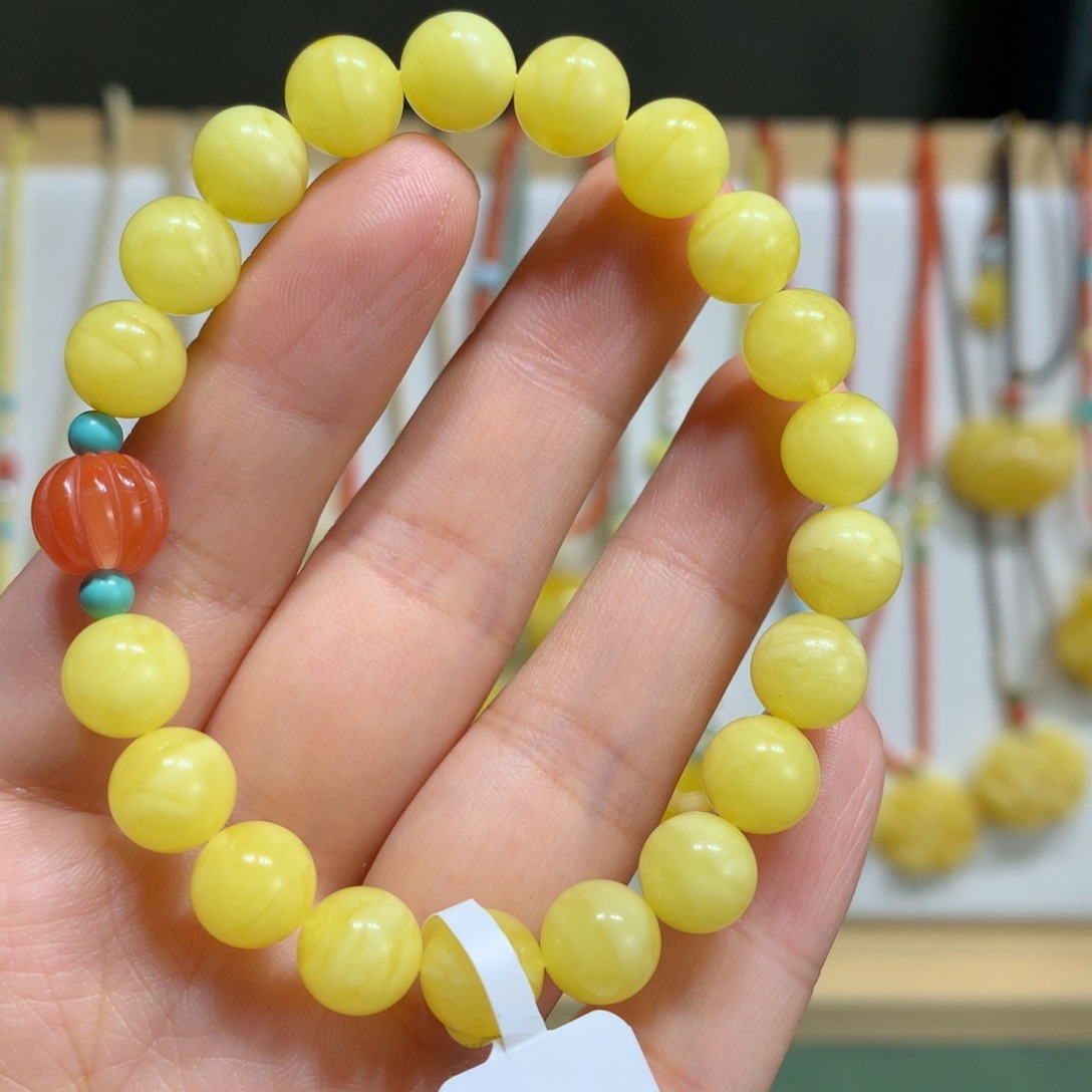 蜜蜡手链未镶嵌8.7m m