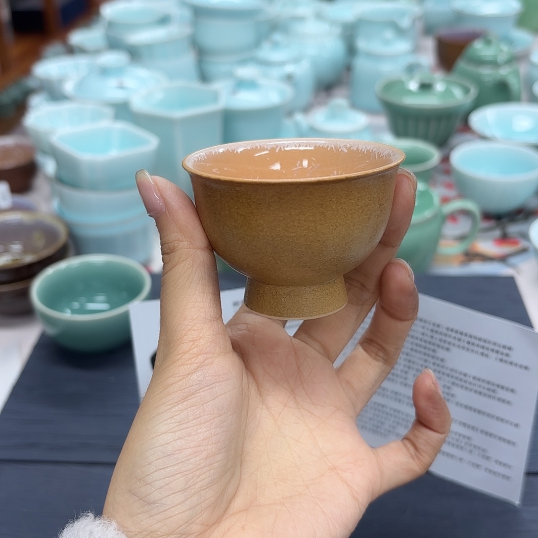 龙泉云间青瓷小米茶器