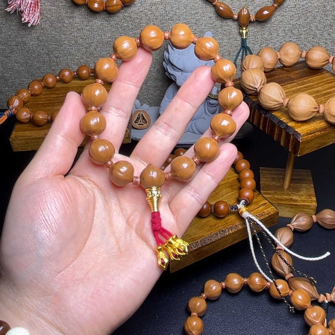 浮***中手串/手链橄榄核小蜜桃