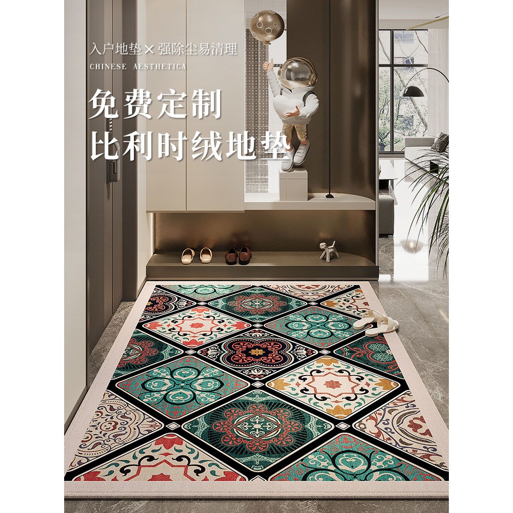 入户门口地毯高级感别墅进门地垫免洗耐脏入户门脚垫入门门垫新款