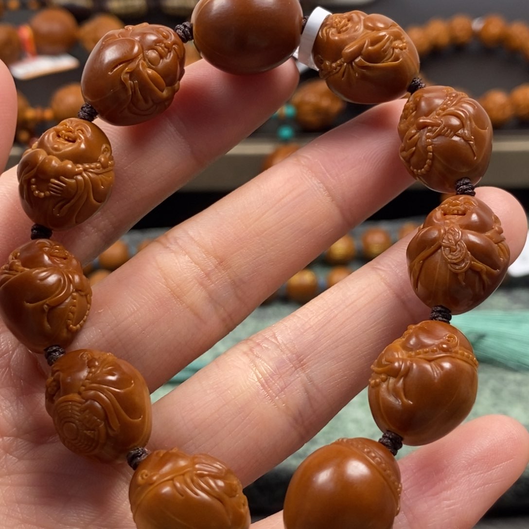 橄榄核手串/手链十小弥勒1.4