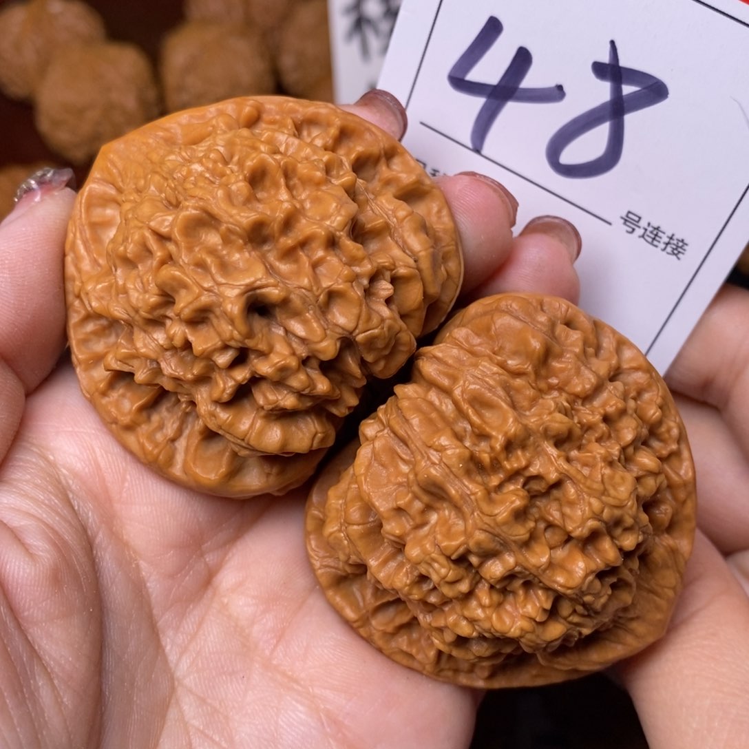 文玩核桃把件48官帽4.9