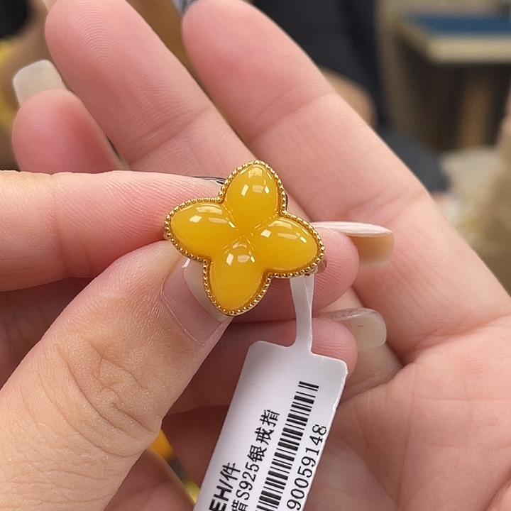 琥珀银S925镶嵌珠宝奇石多样性发其一h